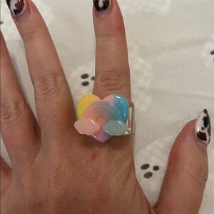 Colorful Rainbow Heart Ring